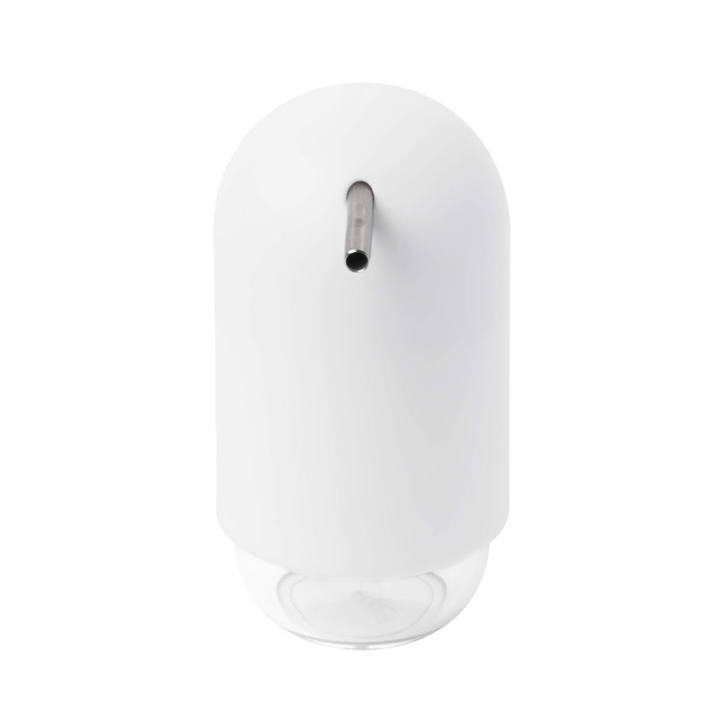 Umbra Touch Soap Dispenser Pump 13 oz (384 ml) Capacity for Liquid Soap or Hand Sanitizer, Easy to Refill, White - Image 1